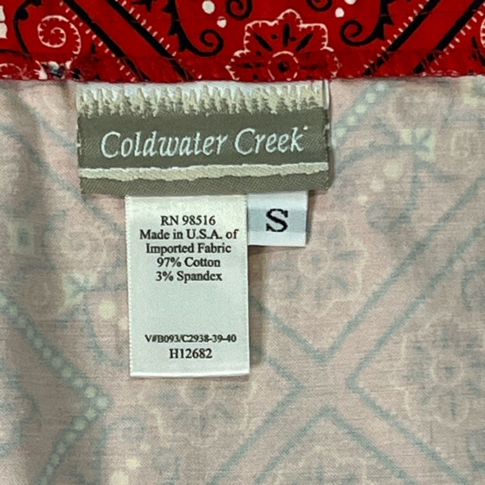 Coldwater Creek Bandana Wrap Skirt Red Women's S Western A Line Boho Western - Picture 6 of 7